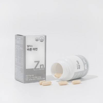 웰러스 바른 아연 450mg x 60캡슐