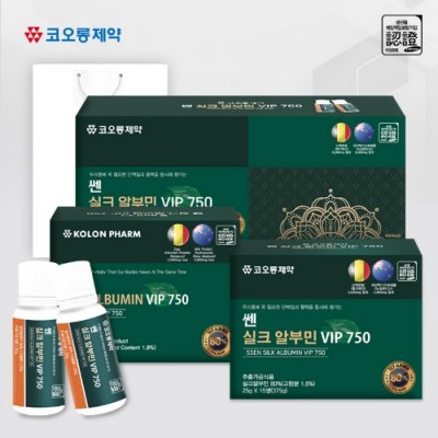 코오롱제약 쎈 실크 알부민 VIP750 25g x 30병 (오프라인 판매전용)